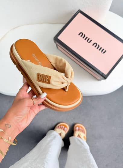 Miu miu chinelo plataforma luxo — foto 3