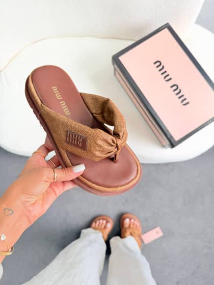 Miu miu chinelo plataforma luxo — foto 4