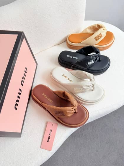Miu miu chinelo plataforma luxo — foto 5